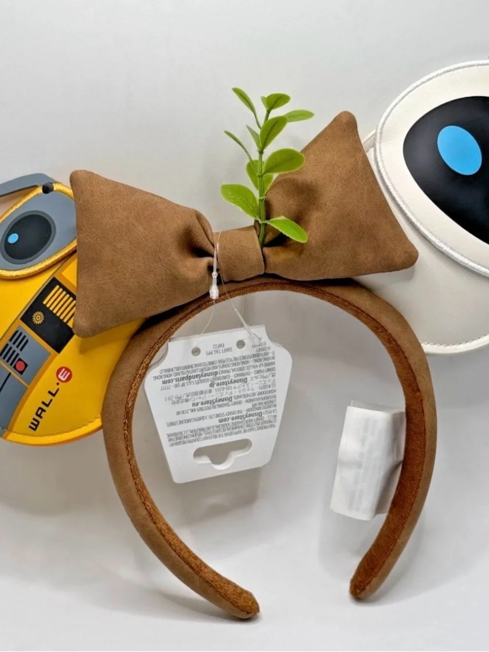 WALL-E and EVE Character Headband with Brown Bow